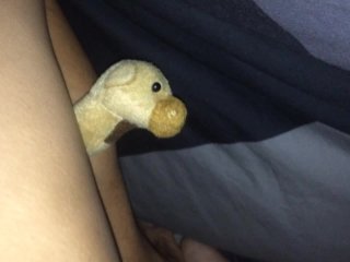 Hot Enjoying Masturbate With His Small Teddy Bear