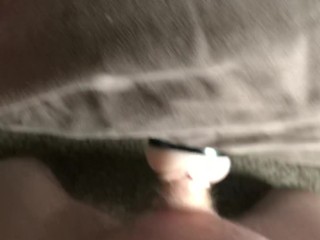Wife is away so I watch ourmost popular blowjob video and fuck fake_pussy