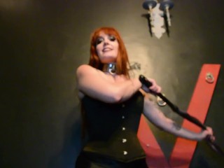 BDSM femdom session POV with redhead domme_Mel Fire - PORT