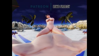 Virtual Nyotengu Beach Cowgirl 5K VR HENTAI Dead Or Alive