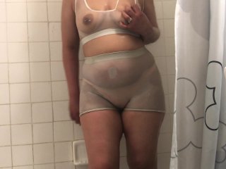 Wife See Through Wet ClothesIn Shower