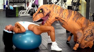 T Rex Sex 3d Porn - Camsoda - Hot MILF Stepmom Fucked by Trex in Real Gym Sex - Pornhub.com