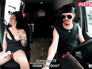 LETSDOEIT - Big Booty German Slut Fucked Super Hard In The Sex Bus