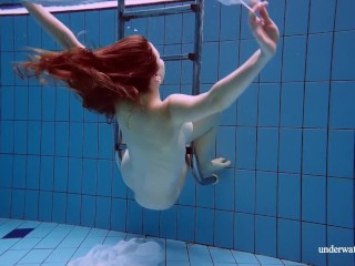 Polish hottie Marketa naked in the pool