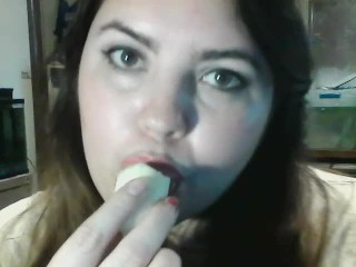 ASMR Playfully_eating a banana/ mouth sounds