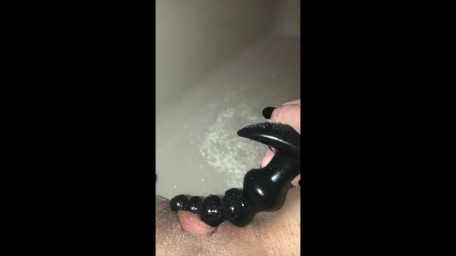 t-boy solo shower session w/ dildo+butt plug+vibrator!!! cums several times 5