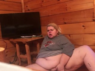 Bbw Must Be Quiet While Fingering Her Pussy