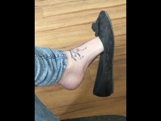 Pixie Nixx Flashes Her Soles/ Dangles Her Flats In A Public Waiting Room!