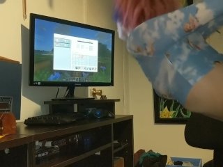 Sexy GF Gets Tied Up and_Bent Over While I Play Minecraft