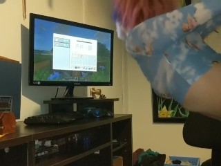 Sexy GF gets tied up and bent over while Iplay Minecraft