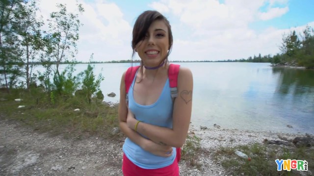 YNGR - Hiking And Fucking With Teen Becca Pierce & Amateur;Brunette;Blowjob;Hardcore;Teen (18+);Small Tits;Casting;Verified Amateurs