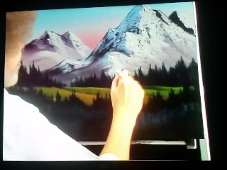 Bob Ross Teaching You How To Paint Mountains