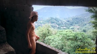 Jerking Offf And Cumming In An Open And Abandoned Building Next To The Highway
