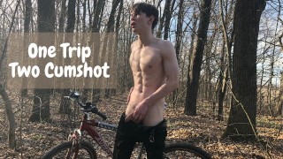 Horny Teenager and Hot trip by bicycle ! 1 - TRIP. 2 - CUMSHOT ! / BIG DICK