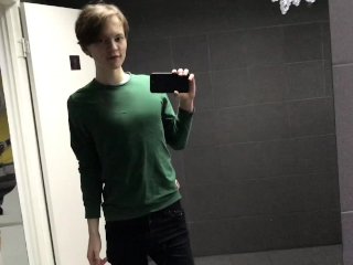 Risky! Jerking Off In Public Toilet (23Cm)/ Teen Boy / Cute Boy / Hidden