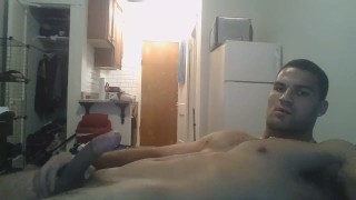Jerking Off At Home A Tall Athletic Hunk Enjoys Himself