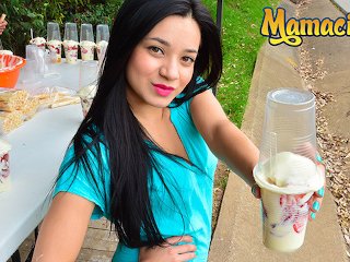 Mamacitaz - Young Petite Colombian Street Vendor Rides Cock Like A Pro