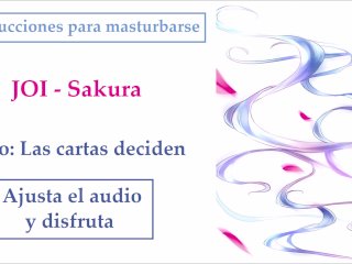 Joi Español Hentai, Sakura, Instrucciones Para Masturbarse. Reto: Cartas