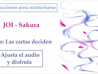 JOI Español_Hentai, Sakura, Instrucciones Para Masturbarse. Reto:Cartas.
