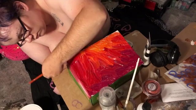 Boobs Ross - box painting pt 1 of 2 — julyathon 10 18