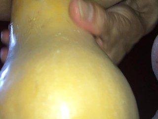 huge_vegetable insertion - butternut squash - close up andcum