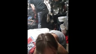 While He Cleans Out The AC I'm Getting Some Head From My Friend's Girl
