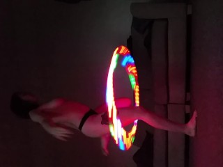 Topless sexy_LED HOOP Dance_Raven Ivee