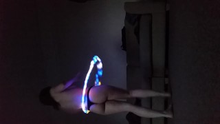 Raven Ivee Topless Sexy LED HOOP Dance