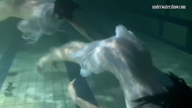 Siskina and Polcharova are underwater gymnasts