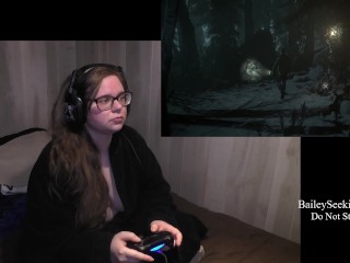 BBWNerdy Gamer Girl Masturbates And Plays Until Dawn Part 4