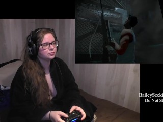 BBW Nerdy Gamer Girl Masturbates AndPlays UntilDawn Part 4
