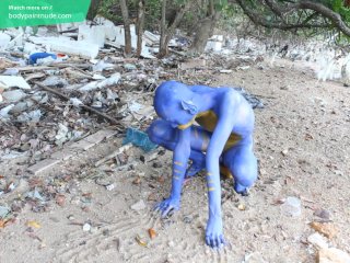 Body Painting, Bodypaint - Blue Digitmon