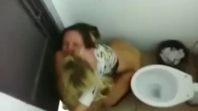 2 teen finger pussy in public bathroom