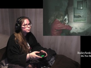 BBW Gamer Girl Drinks and Eats While Playing_Resident EvilPart 2