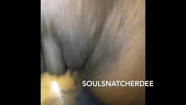 Strap on sex , bathroom quickie and pussy eating  She SQUIRTS