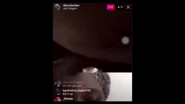 Ebony Lesbians eat pussy on IG