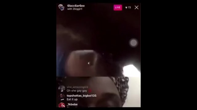 Ebony Lesbians eat pussy on IG