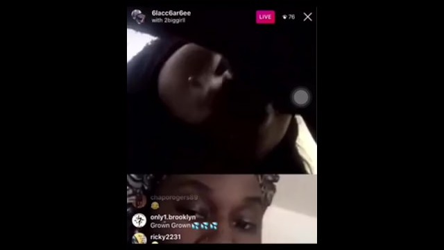 Ebony Lesbians eat pussy on IG