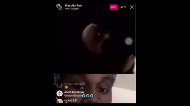 Ebony Lesbians eat pussy on IG