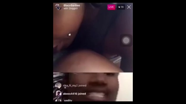 Ebony Lesbians eat pussy on IG