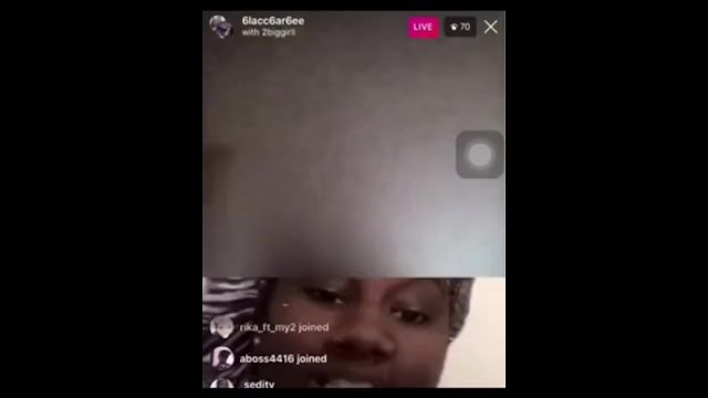 Ebony Lesbians eat pussy on IG