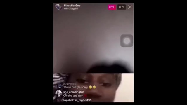 Ebony Lesbians eat pussy on IG