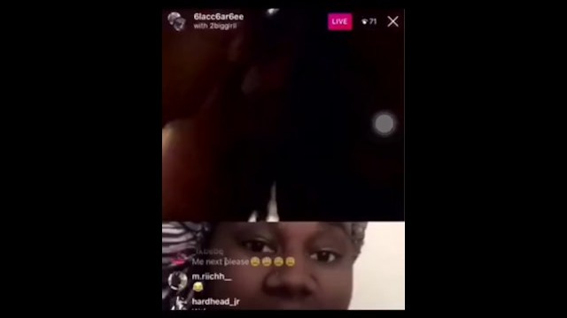 Ebony Lesbians eat pussy on IG