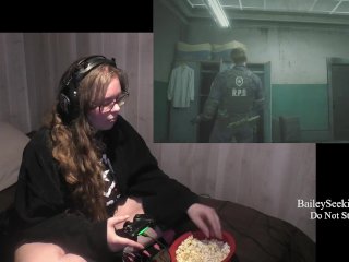 Bbw Gamer Girl Drinks And Eats While Playing Resident Evil 2 Part 10
