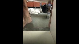In The Locker Room A Penis Peek-A-Boo Occurs