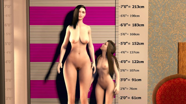 Big Boob Lesbian Giantess Breast Expansion - Tall Vs Small Comparison