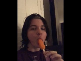 Ftm Seductively Eating An Iceblock Bc I Ran Out Of Ideas