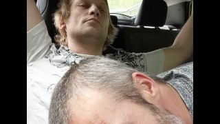 Being Sucked And Swallowed By An Elderly Gentleman In His Car