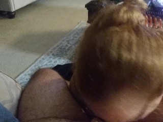 BBW Ginger_gives head to cousin while family is home