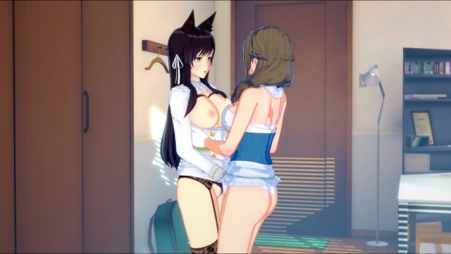 Tsuujou Kougeki/Azur Lane Mamako Oosuki and Atago Lesbian Hentai